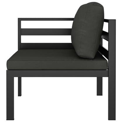 5-Delige Loungeset Met Kussens Aluminium Antraciet