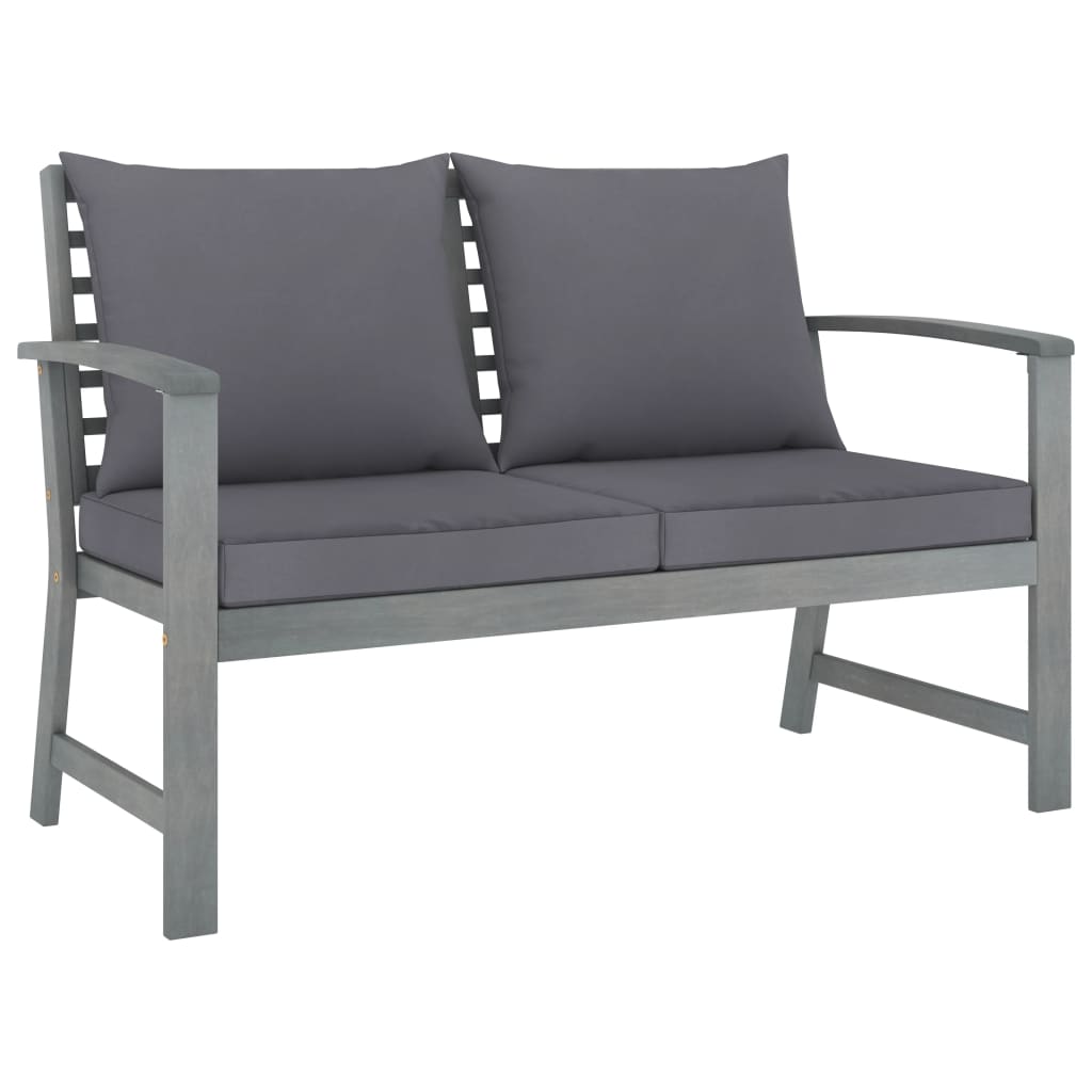 Tuinbank Met Kleurig Kussen 120 Cm Massief Acaciahout