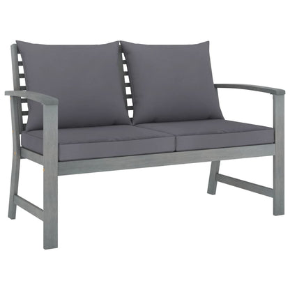 Tuinbank Met Kleurig Kussen 120 Cm Massief Acaciahout