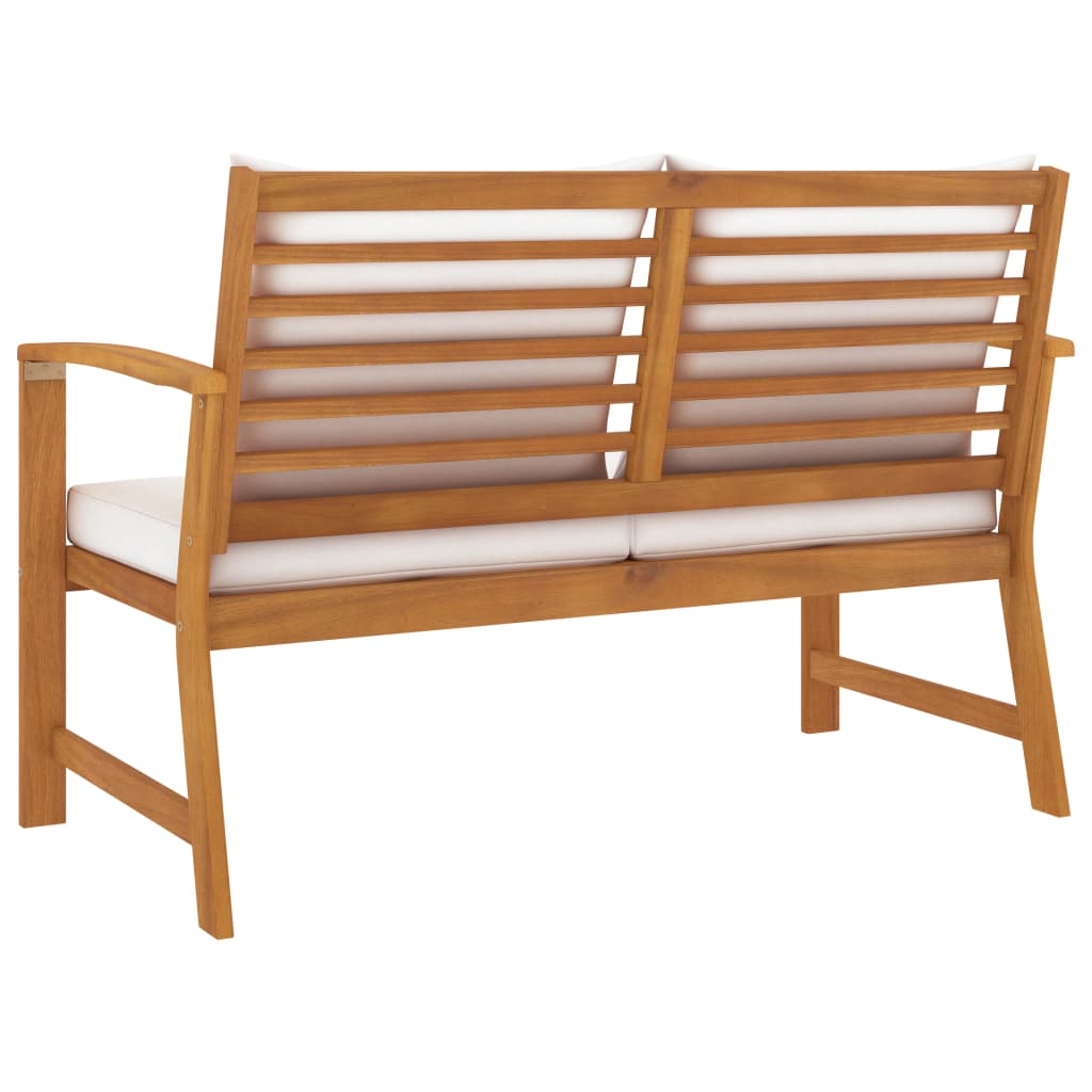 Tuinbank Met Kleurig Kussen 120 Cm Massief Acaciahout