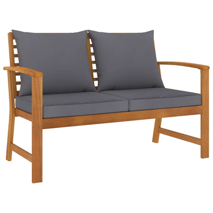 Tuinbank Met Kleurig Kussen 120 Cm Massief Acaciahout