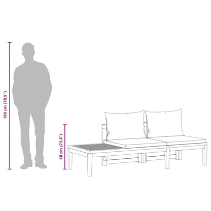 Tuinbank Met Tafel En Te Kussens Massief Acaciahout