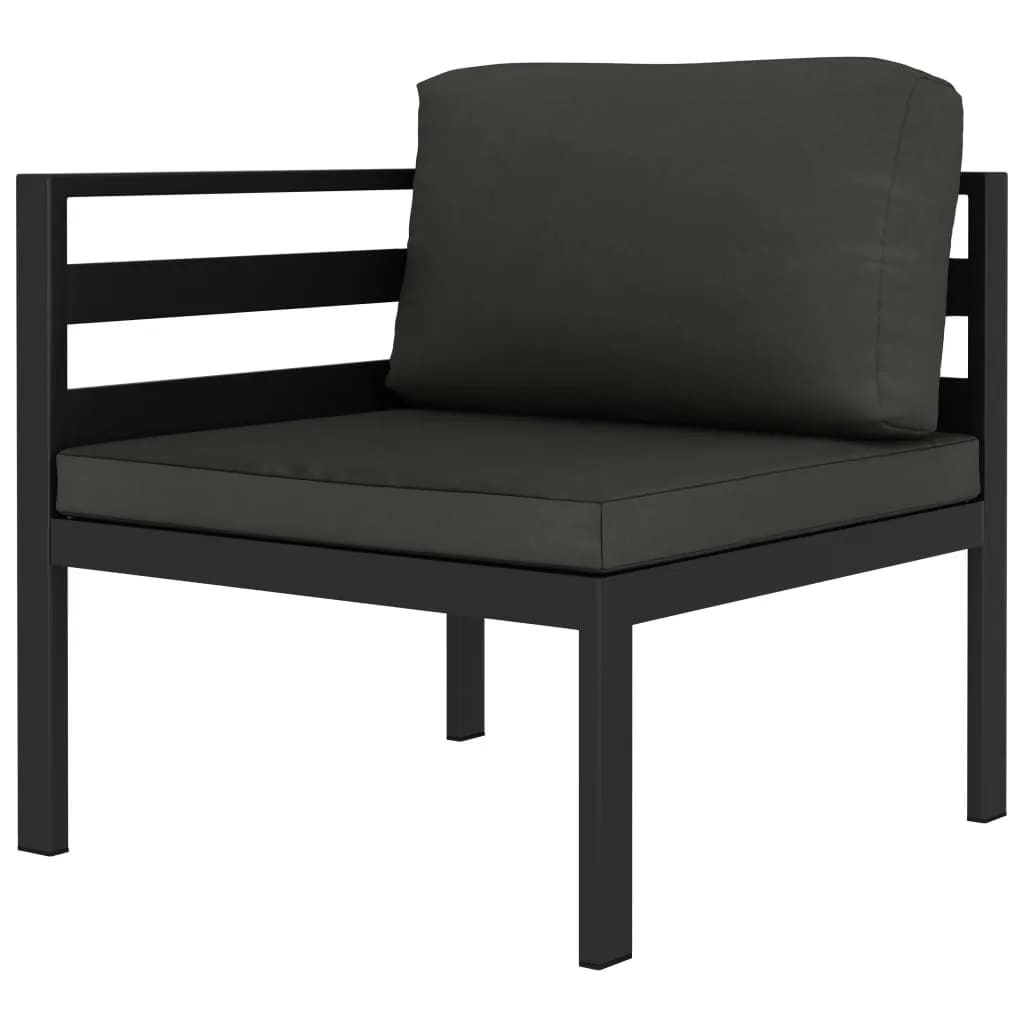 6-Delige Loungeset Met Kussens Aluminium Antracietkleurig