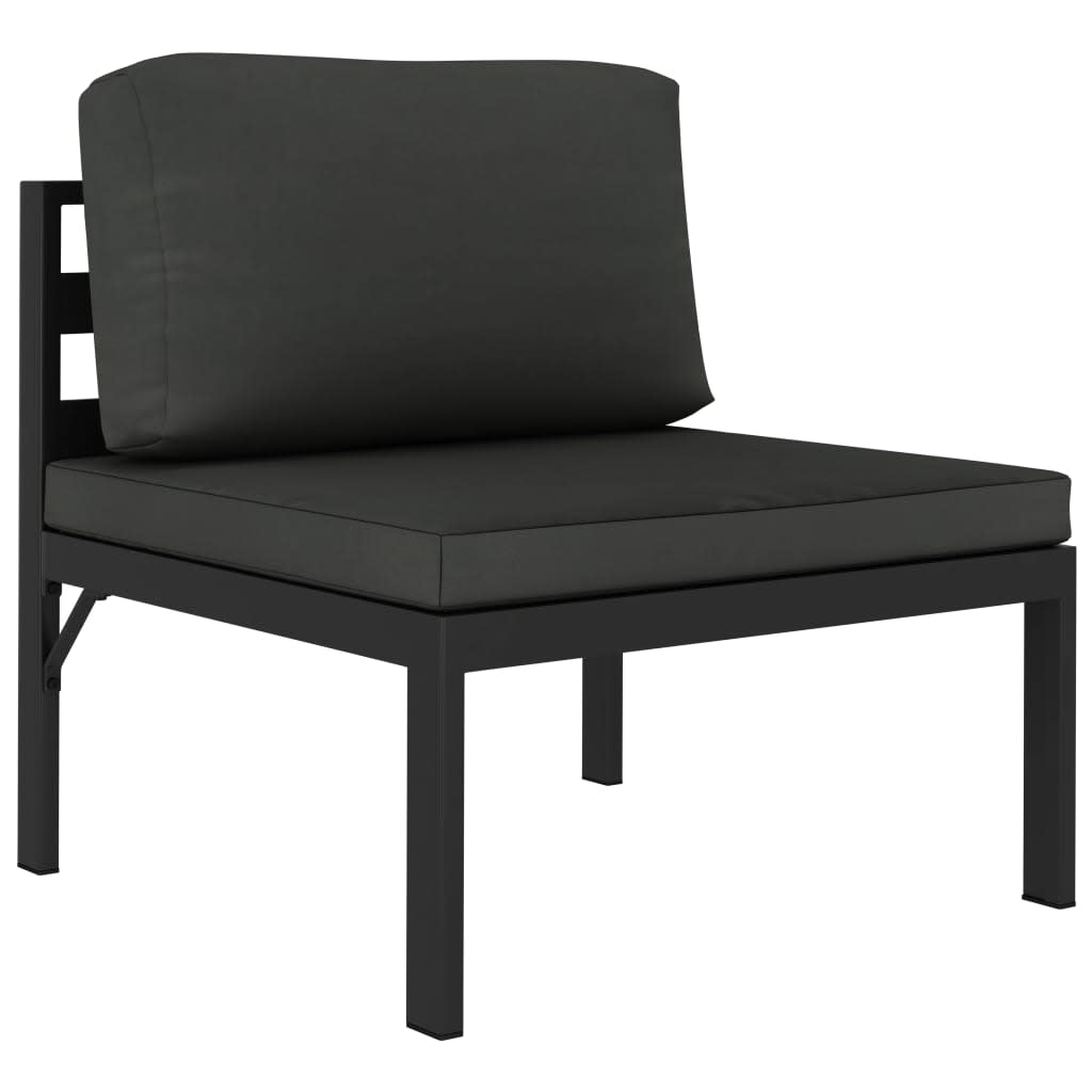 6-Delige Loungeset Met Kussens Aluminium Antracietkleurig