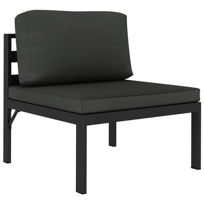 7-Delige Loungeset Met Kussens Aluminium Antracietkleurig