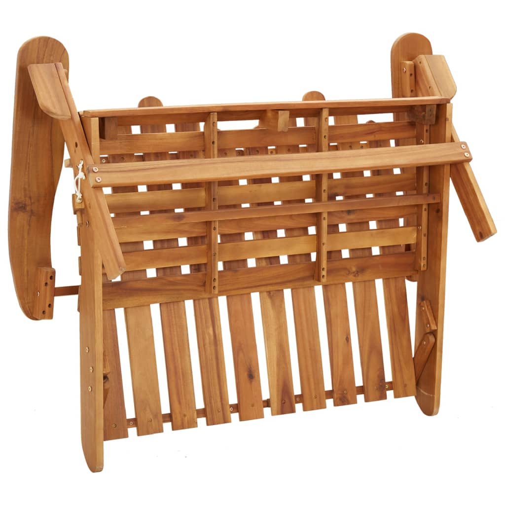 Tuinbank Adirondack Met Kussens 126 Cm Massief Acaciahout Donkergrijs