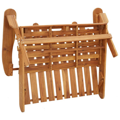 Tuinbank Adirondack Met Kussens 126 Cm Massief Acaciahout Donkergrijs