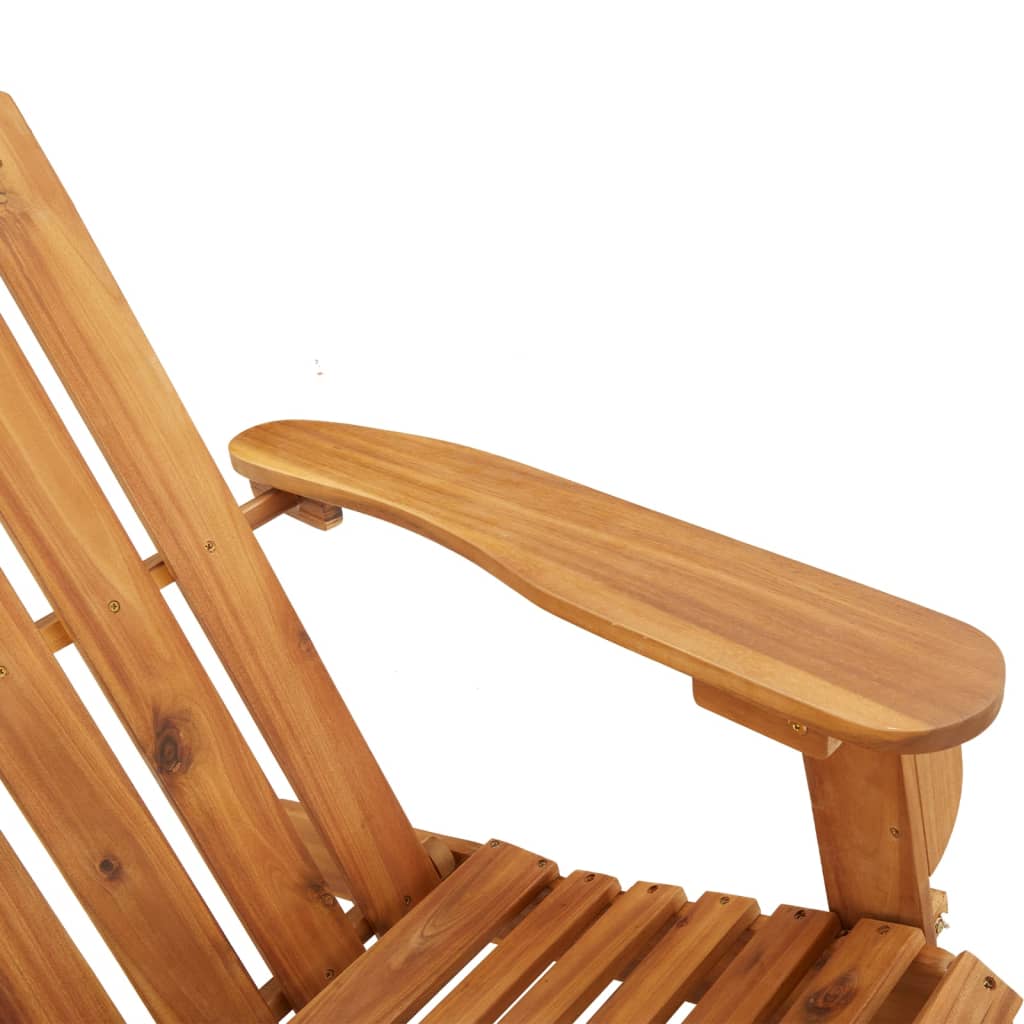 Tuinbank Adirondack Met Kussens 126 Cm Massief Acaciahout Donkergrijs