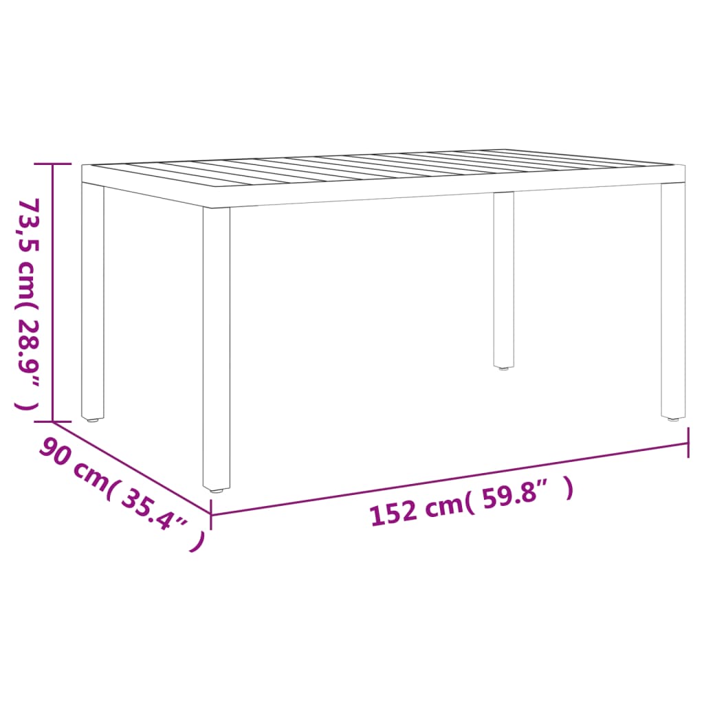 7-Delige Tuinset Aluminium