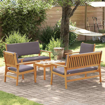 Tuinbank Set 5 Pcs Bruin Massief Acacia Hout