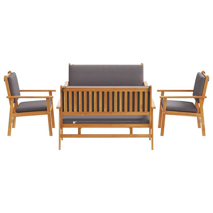 Tuinbank Set 5 Pcs Bruin Massief Acacia Hout