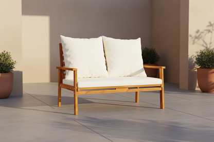 Acacia Loungebank gelat ontwerp met kussens