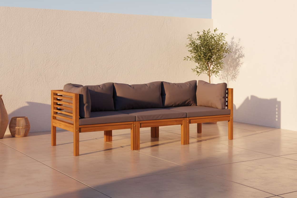 Acacia Loungebank 3-zits tijdloos