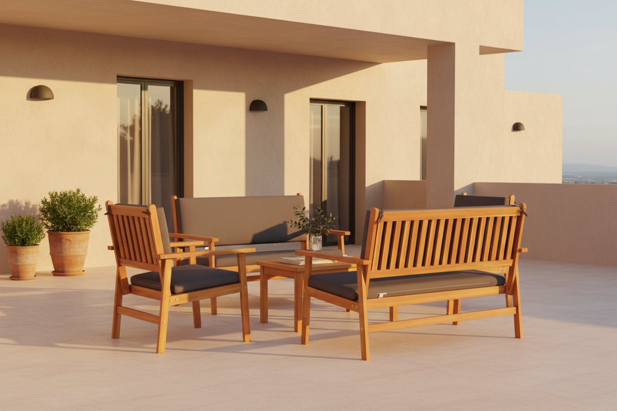 Acacia Loungeset 5-delig met kussens